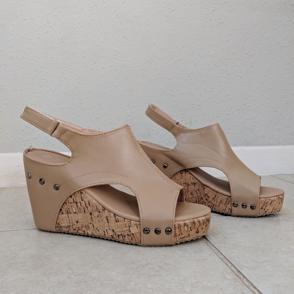 Shoes - 🚫 Clothing Swapped - Vegan leather cork wedges